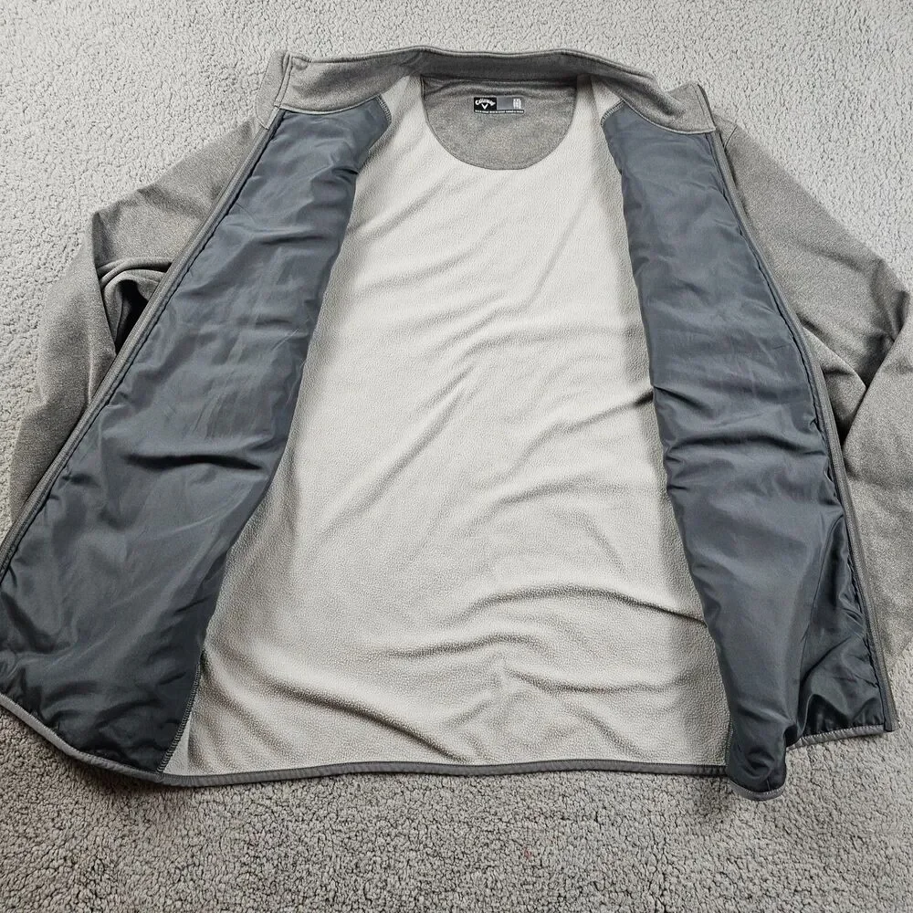 Callaway Puffer Jacket Mens XXL 2XL Gray Quilted TradewindsFull Zip Golf Casual